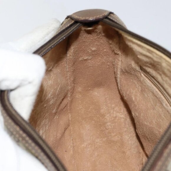 GUCCI GG Canvas Web Sherry Line Shoulder Bag PVC Leather Beige Red Auth 146151 - Picture 13 of 16